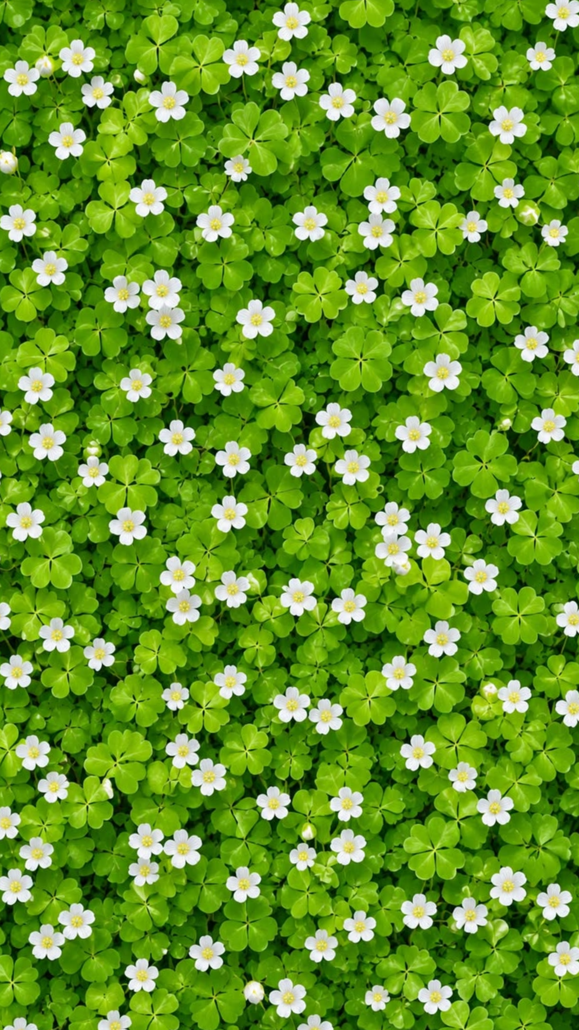 Clover and flowers representing living ecosystems