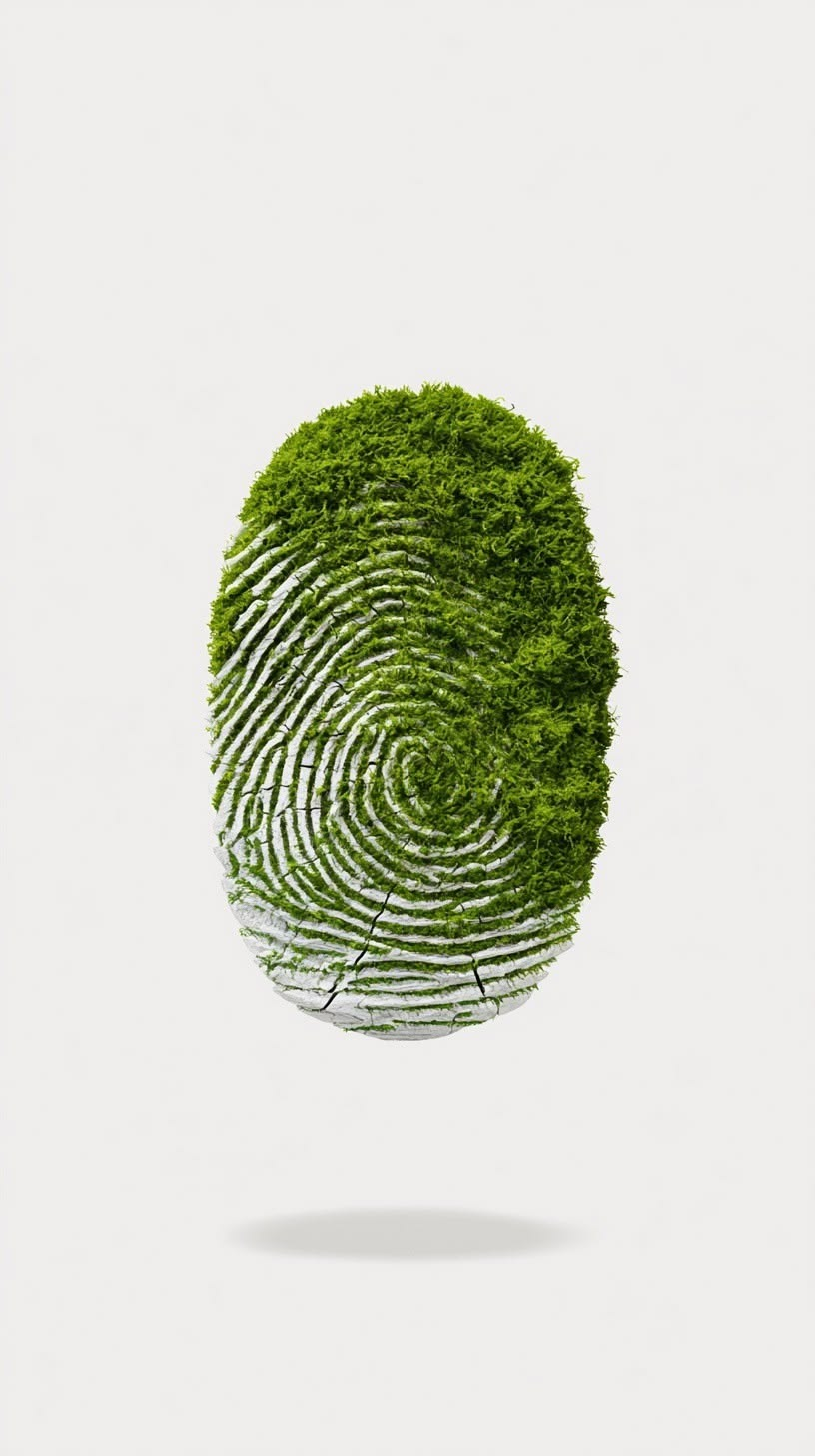 Moss fingerprint representing traceable identity